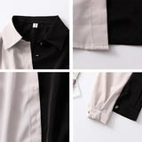 Angelika | Damen Zweifarbige Bluse | Langarm