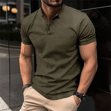 Herren Kurzarm Knöpfen Poloshirt