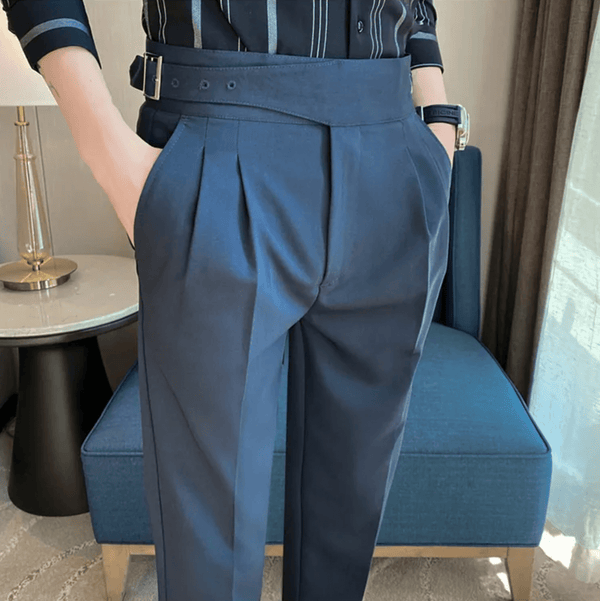Theodore | Hochbund Doppelte Bundfalten Hose
