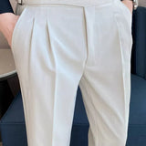 Theodore | High Waist Double Pleated Trousers