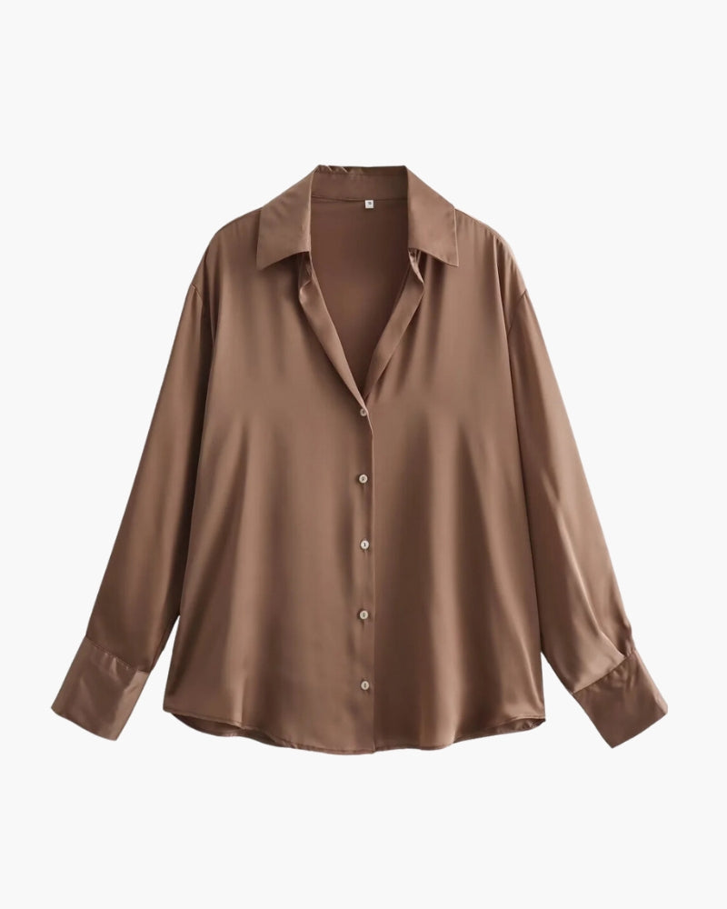 Women's Buttoned Collar Blouse