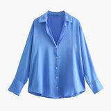 Women's Buttoned Collar Blouse