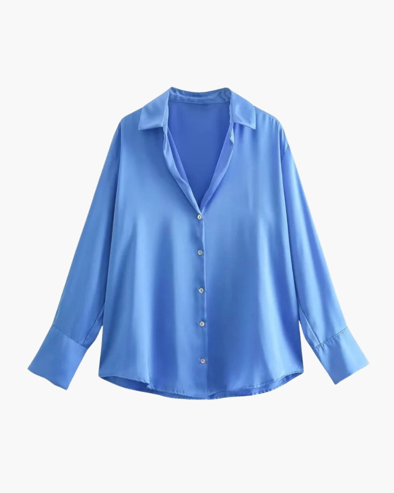 Women's Buttoned Collar Blouse