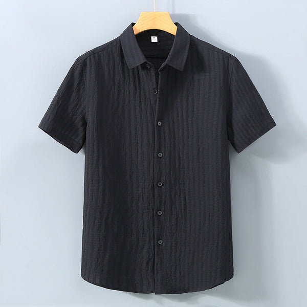 Robert | Spread Collar Button-Down Short Sleeve Shirt