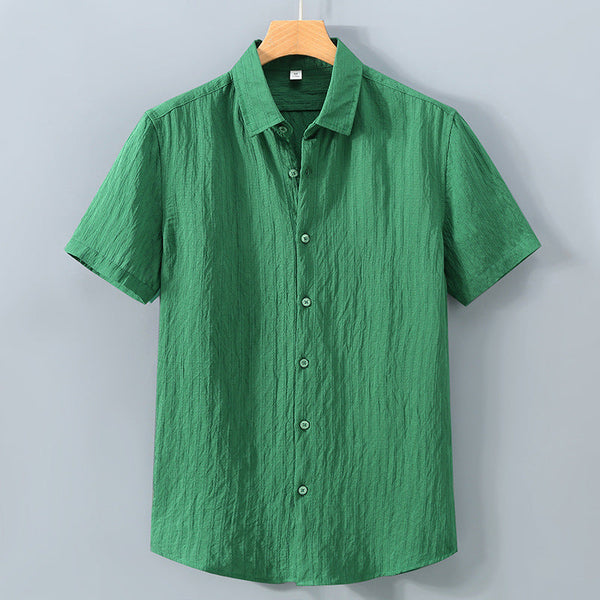 Robert | Spread Collar Button-Down Short Sleeve Shirt