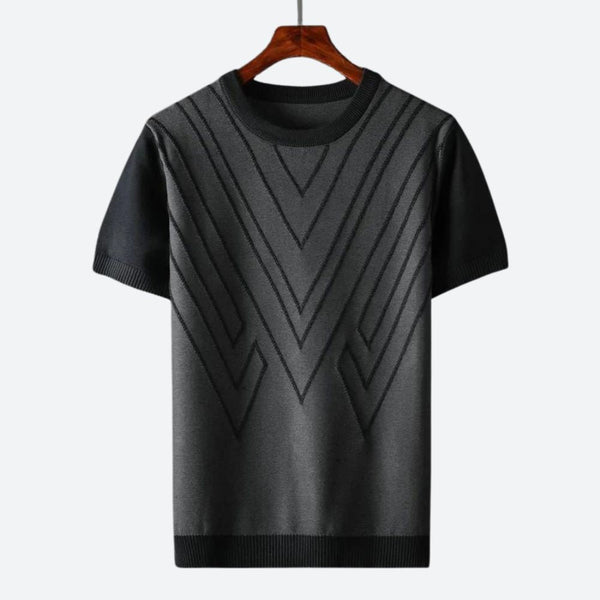 Herren Texturierter Strick T-Shirt