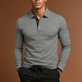 Spencer | Long Sleeve Ribbed Cuff Polo Shirt