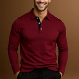 Spencer | Long Sleeve Ribbed Cuff Polo Shirt