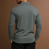 Spencer | Long Sleeve Ribbed Cuff Polo Shirt