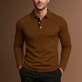 Spencer | Long Sleeve Ribbed Cuff Polo Shirt