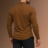 Spencer | Long Sleeve Ribbed Cuff Polo Shirt