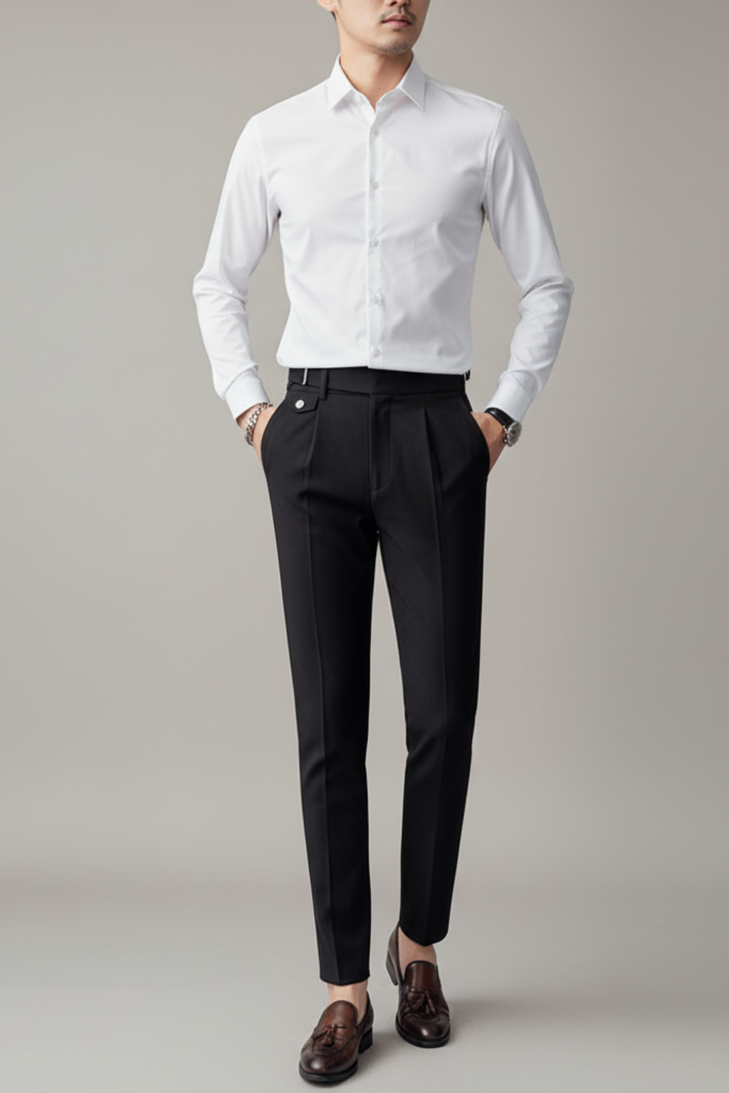 Theodore | Slim-Fit Pleated Dress Pants