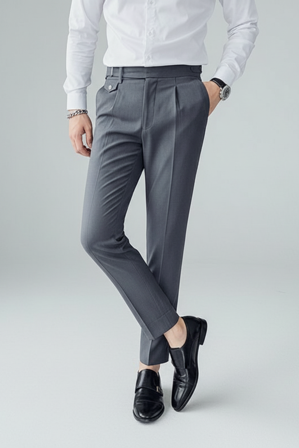 Theodore | Slim-Fit Pleated Dress Pants