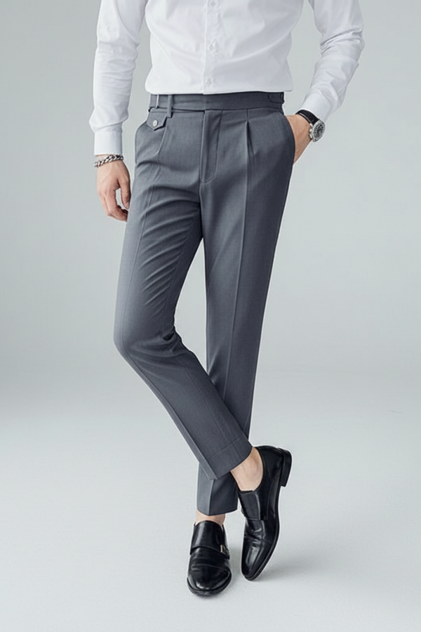 Theodore | Slim-Fit Bundfalten Anzughose