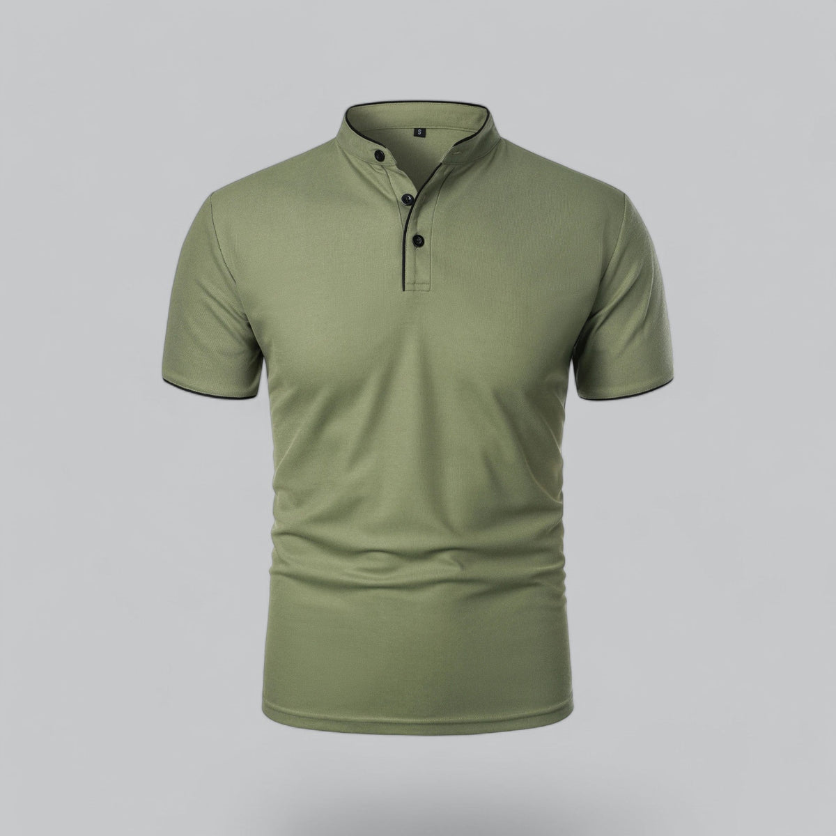 William | Collarless Tailored Fit Polo Shirt