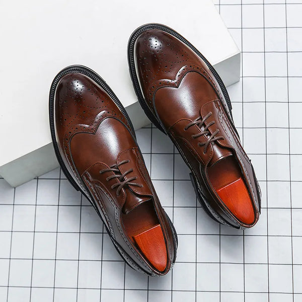 Griffin | Runde Zehenbox Hochglanz Elegante Schuhe