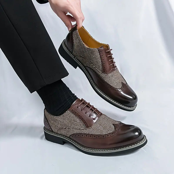 Matthew | Flügelspitze Lochverzierung Schnürschuhe