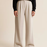 Pantalon chino femme taille haute avec poches