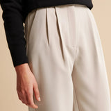 Pantalon chino femme taille haute avec poches