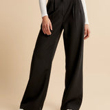 Pantalon chino femme taille haute avec poches