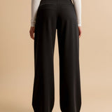 Pantalon chino femme taille haute avec poches