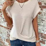 Daisy | Waffle Pattern Crew Neck Top