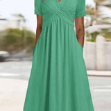 Maryjane | Damen Midikleid | V-Ausschnitt