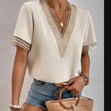 Evira | Damen Lässig Oberteil | Beige