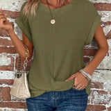 Daisy | Waffle Pattern Crew Neck Top