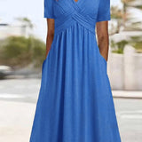 Maryjane | Damen Midikleid | V-Ausschnitt