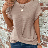 Daisy | Waffle Pattern Crew Neck Top