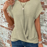 Daisy | Waffle Pattern Crew Neck Top