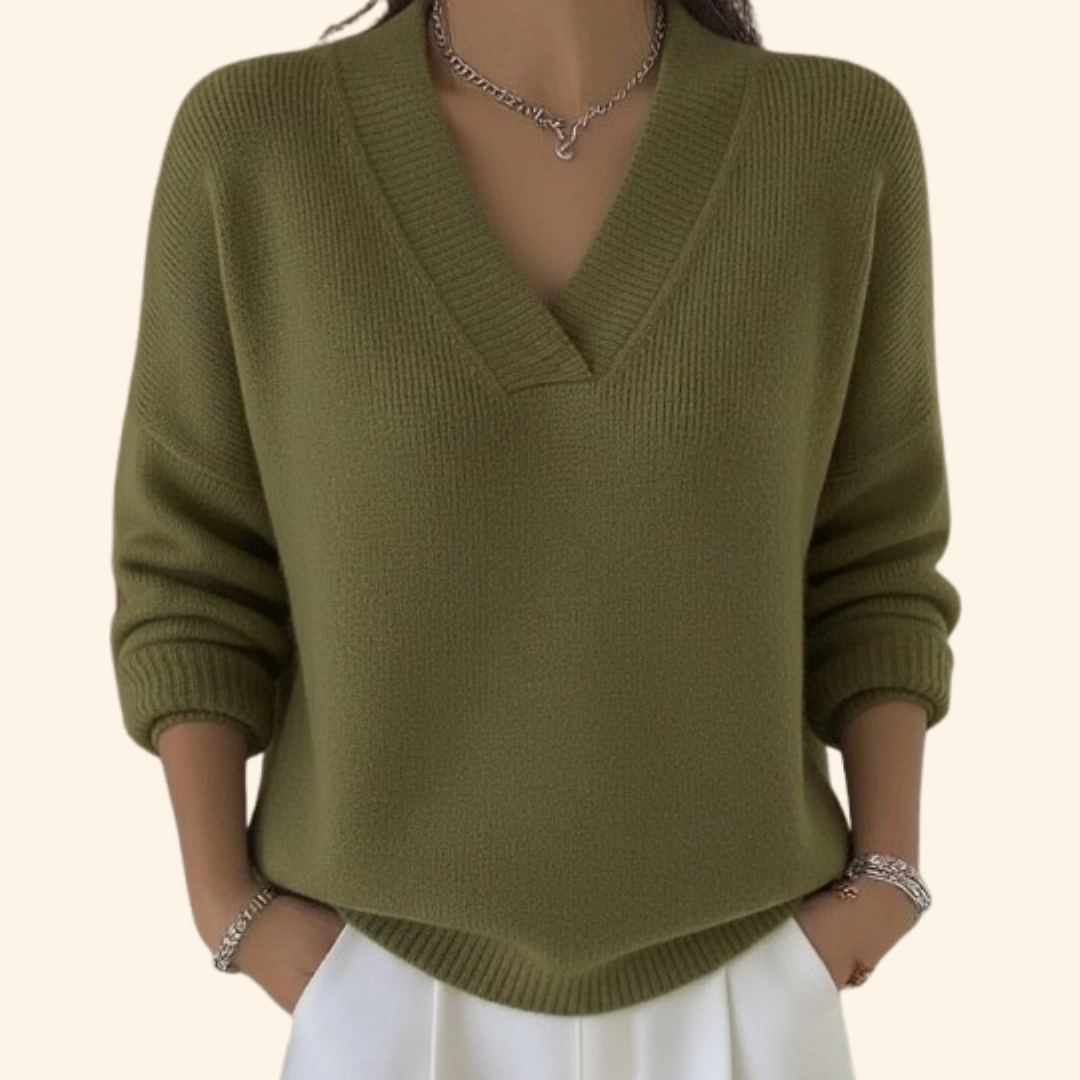 Abigail | Side Ruched V-Neck Blouse