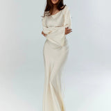 Pamela | Langarm Maxi Festliches Kleid