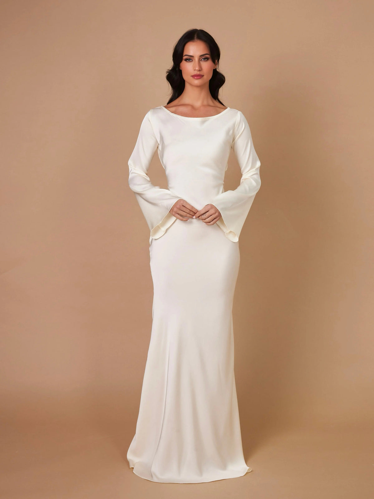 Pamela | Langarm Maxi Festliches Kleid