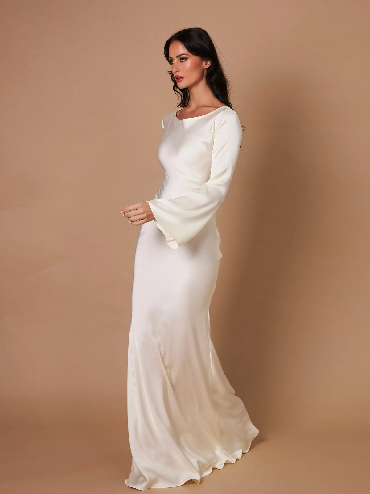 Pamela | Langarm Maxi Festliches Kleid