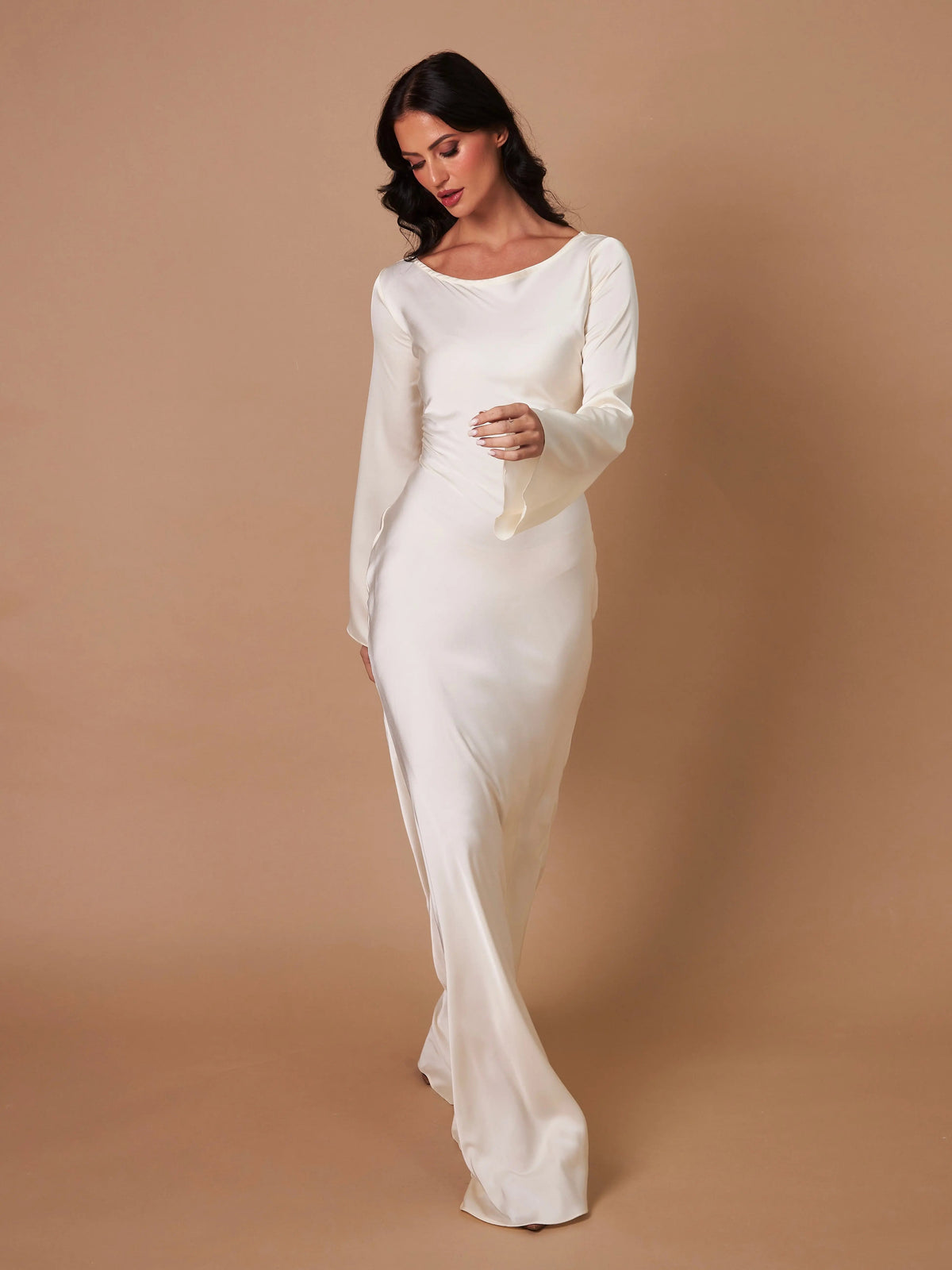 Pamela | Langarm Maxi Festliches Kleid