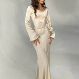Pamela | Langarm Maxi Festliches Kleid