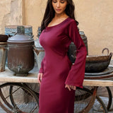 Pamela | Langarm Maxi Festliches Kleid