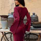Pamela | Langarm Maxi Festliches Kleid