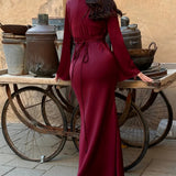 Pamela | Langarm Maxi Festliches Kleid
