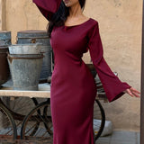 Pamela | Langarm Maxi Festliches Kleid