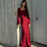 Pamela | Langarm Maxi Festliches Kleid