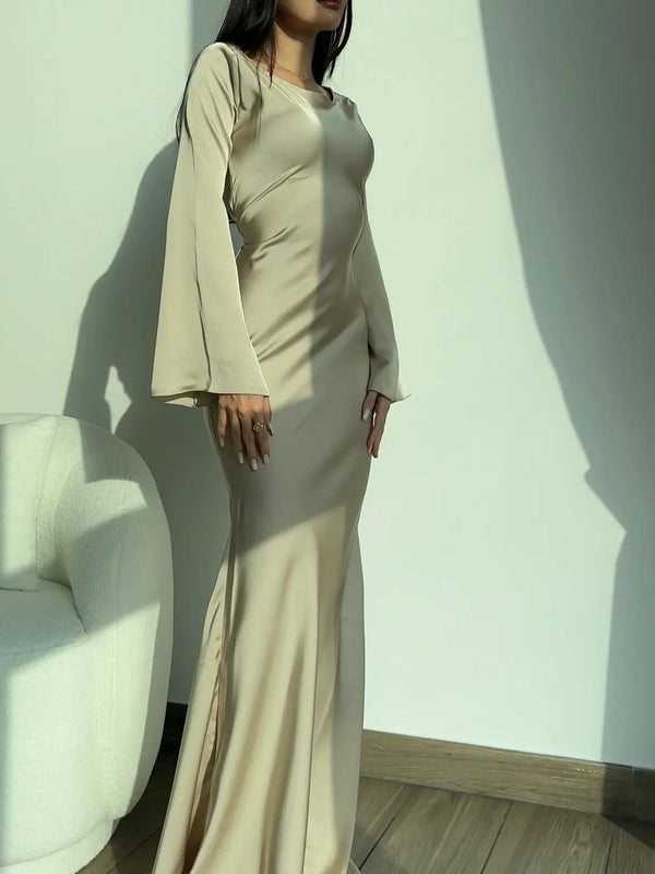 Pamela | Langarm Maxi Festliches Kleid