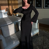 Pamela | Langarm Maxi Festliches Kleid