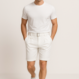 Benjamin | Side Strap Pleated Waist Shorts
