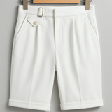 Benjamin | Side Strap Pleated Waist Shorts