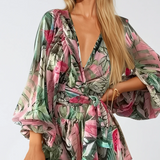 Beretta | Women's Summer Wrap Romper | Long Sleeve