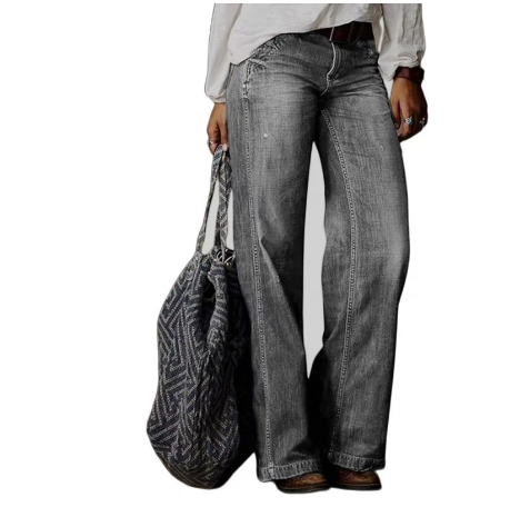 Damen Vintage Leichte Jeans | Hohe Taille