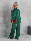 Riley | Stehkragen Weites Bein Jumpsuit